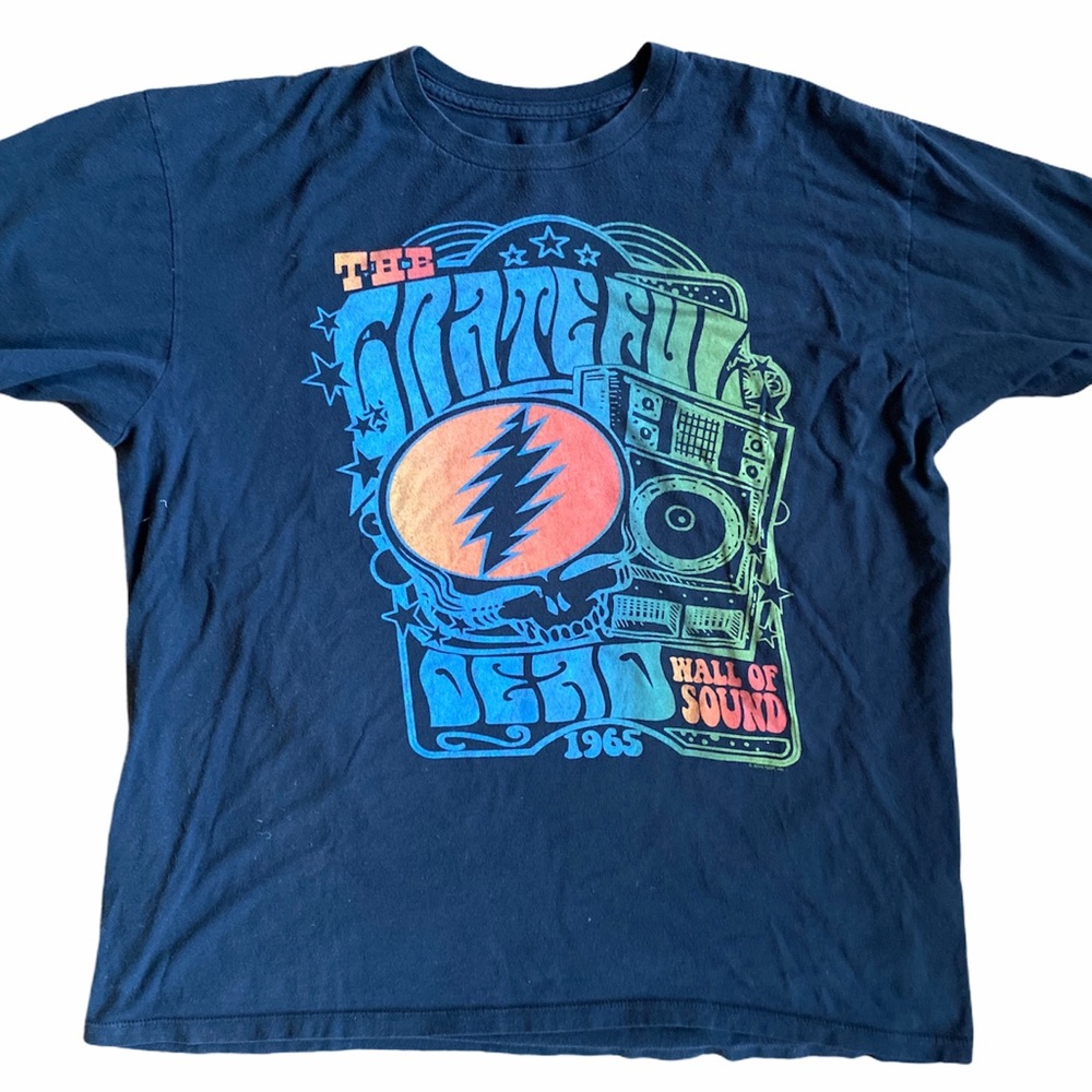 Retro Grateful Dead t-shirt tee shirt large blue